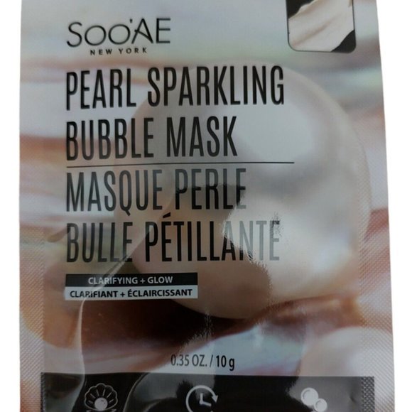 Lot of 4 SooAE New York Facial Masks Tea Charcoal Kiwi Pearl Sparkling Bubble - Picture 10 of 11